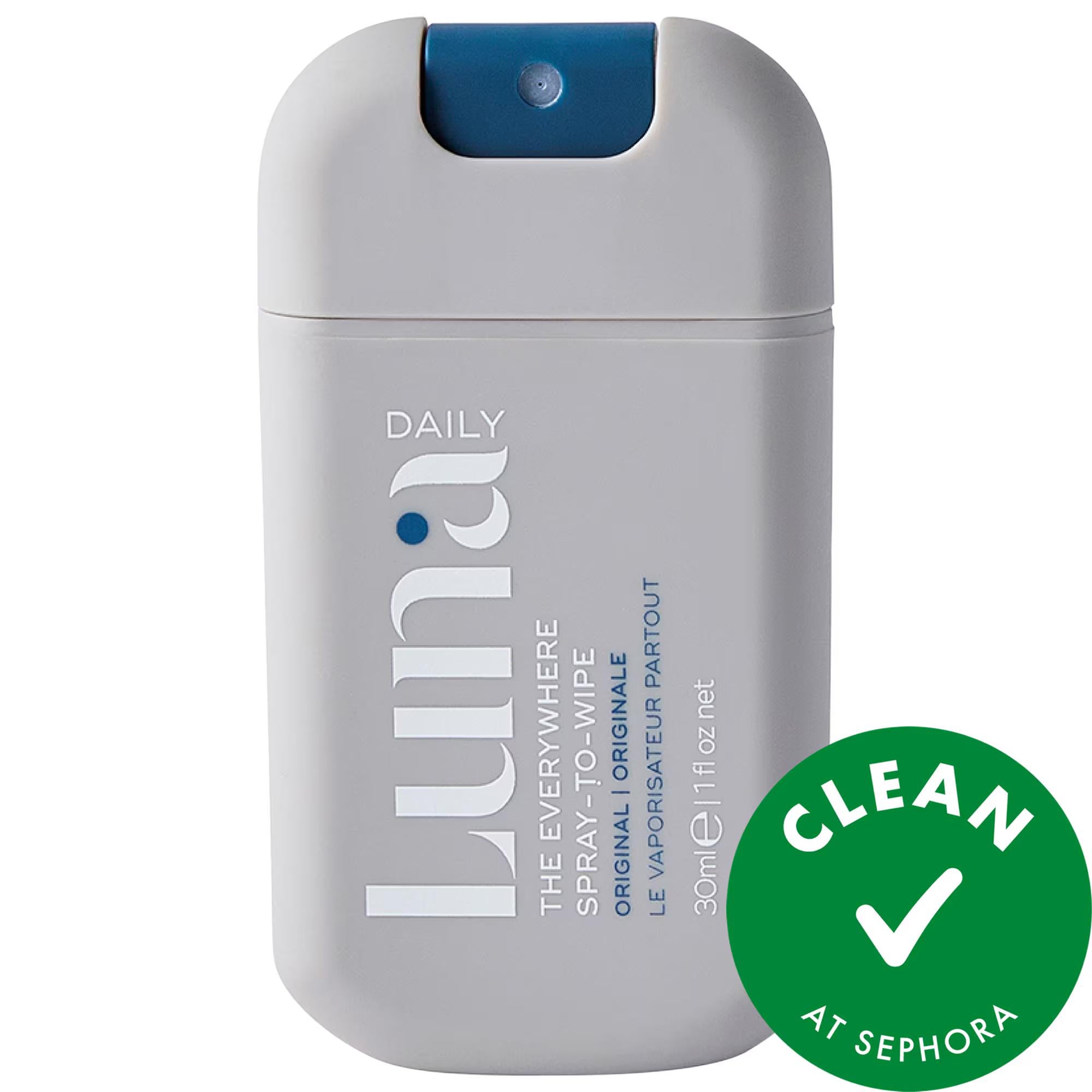 Luna Daily The Everywhere Spray-To-Wipe - pH Balancing Prebiotic Cleansing Body Spray/Wipes for All Skin Types, Vegan Skincare