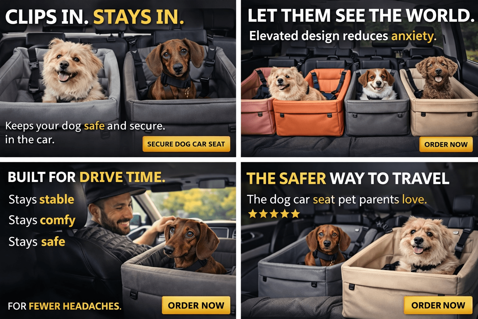 SafeRide Dog Car Seat - PhishStones Products