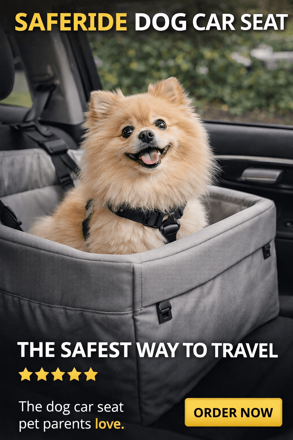 SafeRide Dog Car Seat - PhishStones Products