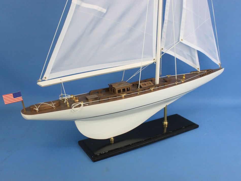 Wooden Intrepid Model Sailbaot Decoration 35""