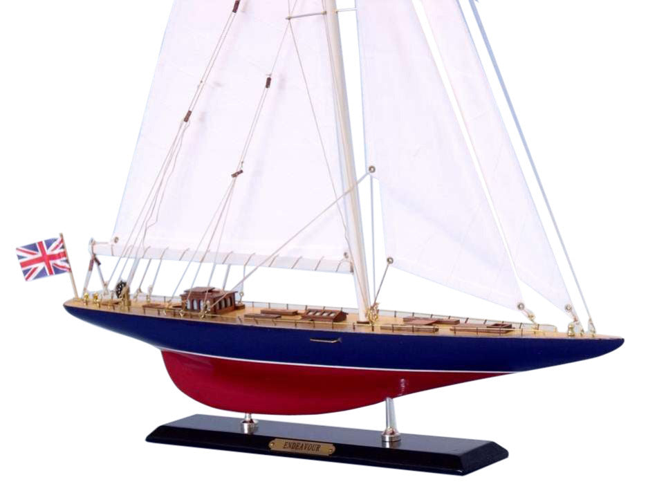 Wooden Endeavour Limited Model Sailboat Decoration 27""