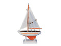 Wooden Orange Pacific Sailer Model Sailboat Decoration 9""