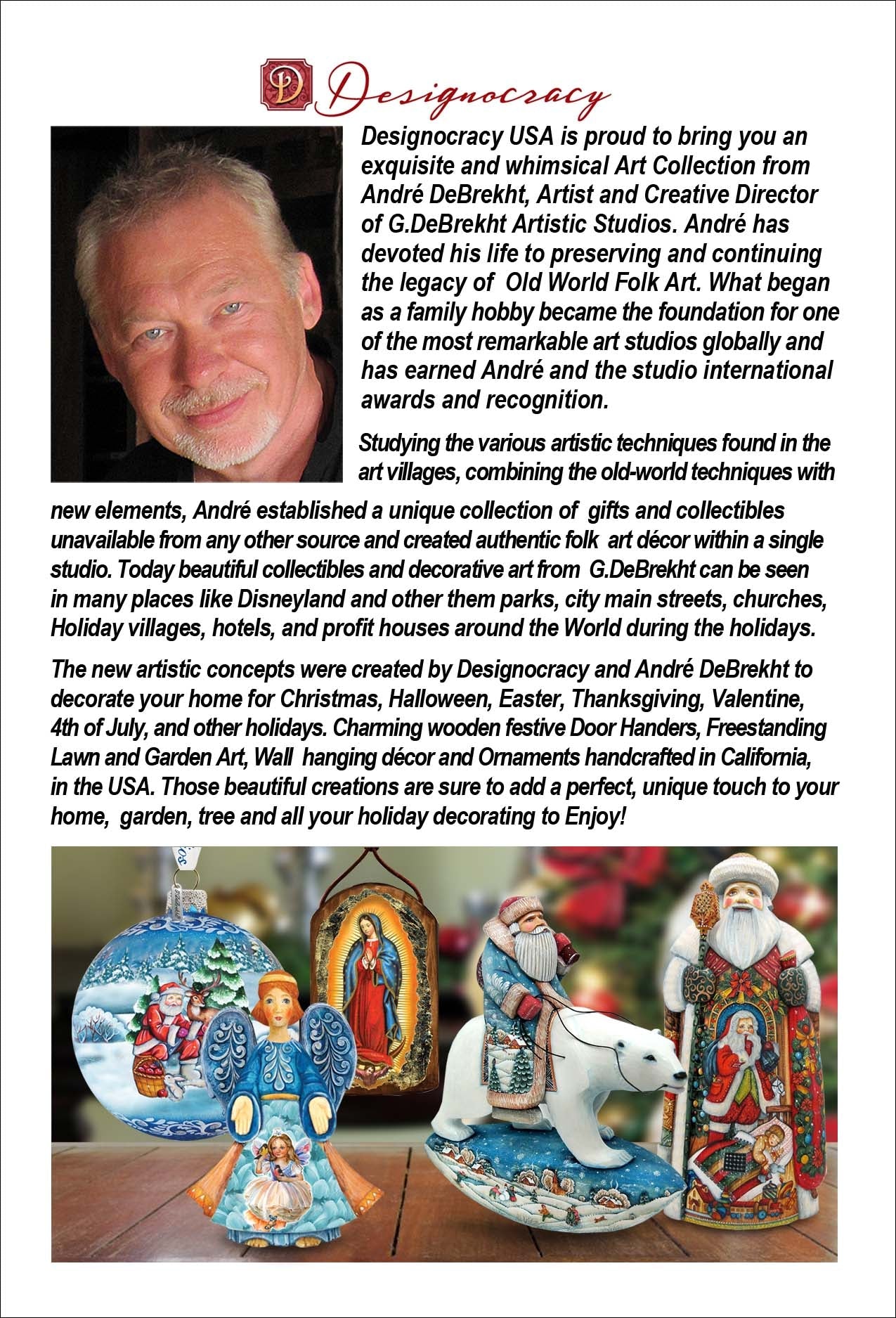 Saint Nick Reason for The Season Sculpted Hand-Painted Christmas Ornament by G. DeBrekht - Christmas Santa Snowman Décor - 6102544
