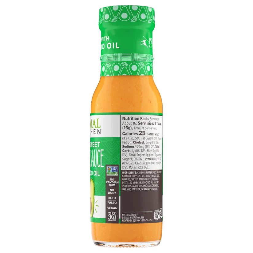 Primal Kitchen Mild & Sweet Buffalo Sauce, 8.5 fl oz, Pack of 6