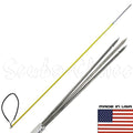 5' One Piece Spearfishing Fiber Glass Pole Spear 3 Prong Barb SS Paralyzer Tip