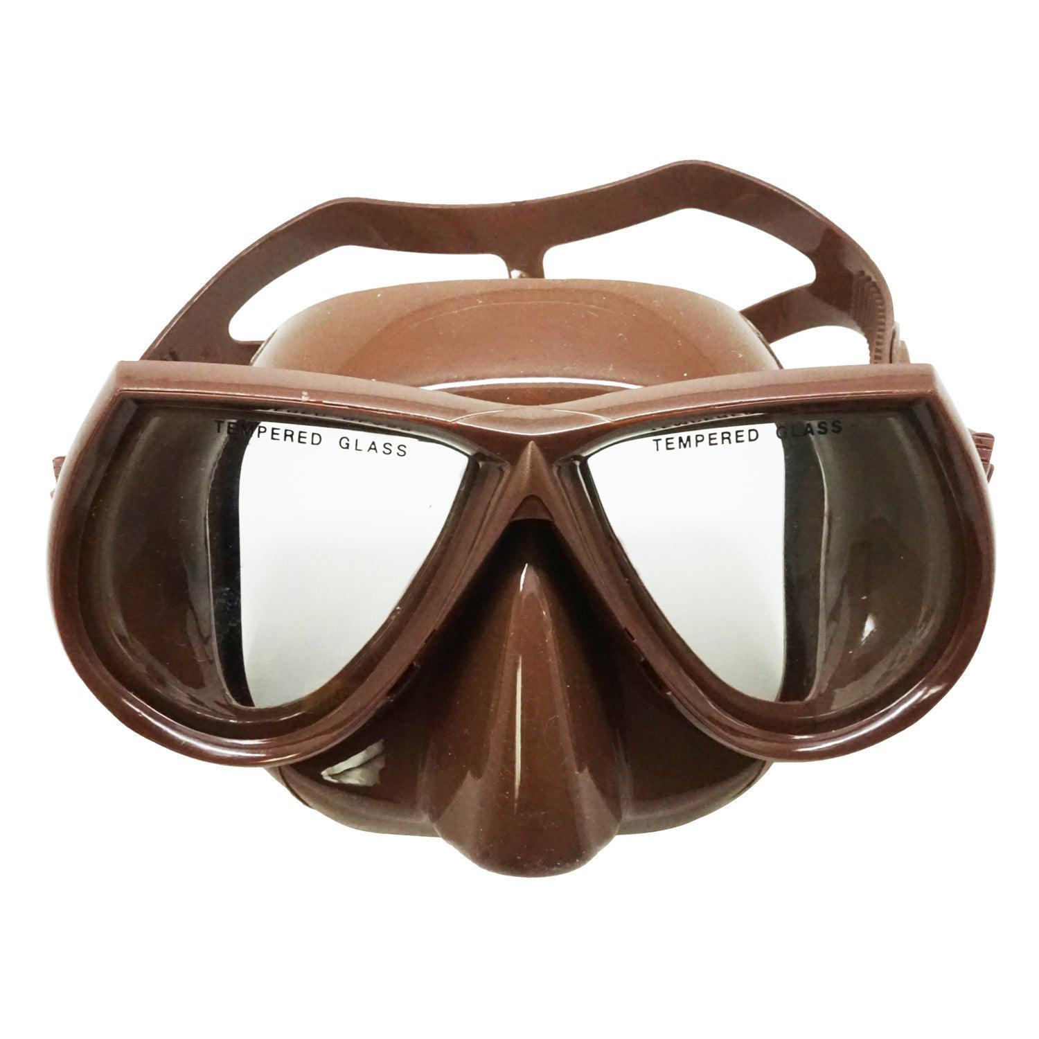 Palantic Brown Free Dive Low Volume Silicone Mask & Nautilus Snorkel Set