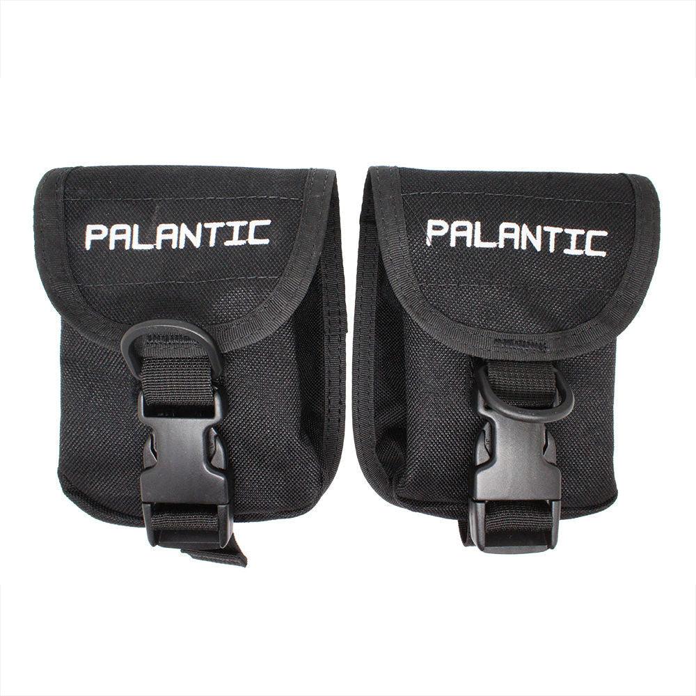 Scuba Diving Palantic Trim Counter Weight Pocket Pouch with QR Buckles, Pair, Black