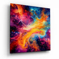 Rainbow Nebula Cosmos Glass Wall Art