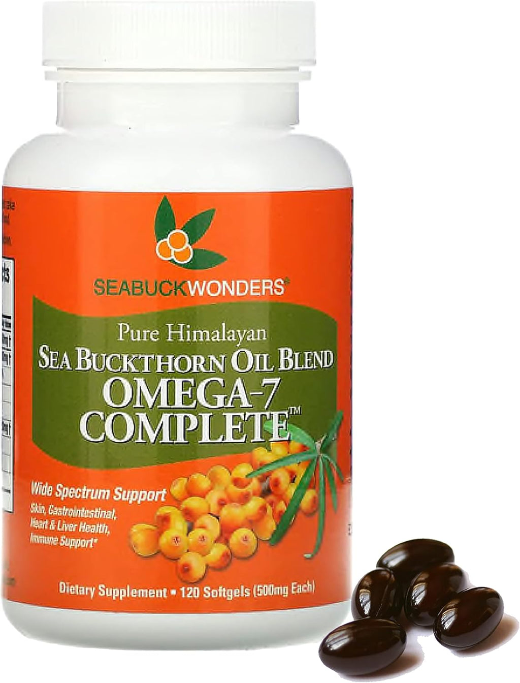 Seabuck Wonders Sea Buckthorn Oil Blend - 120 Softgels, 500mg