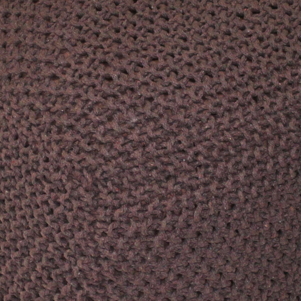 Semi Rounded Pouf, Cable Knitted, Perfect Seating - PhishStones Products