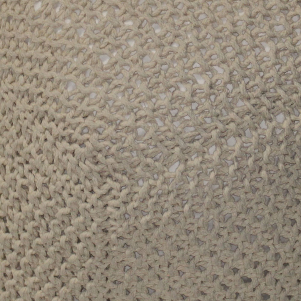 Semi Rounded Pouf, Cable Knitted, Perfect Seating - PhishStones Products