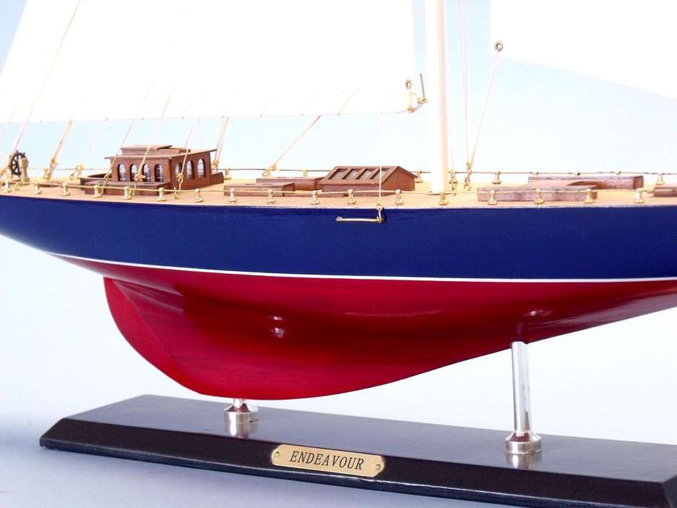 Wooden Endeavour Limited Model Sailboat Decoration 35""