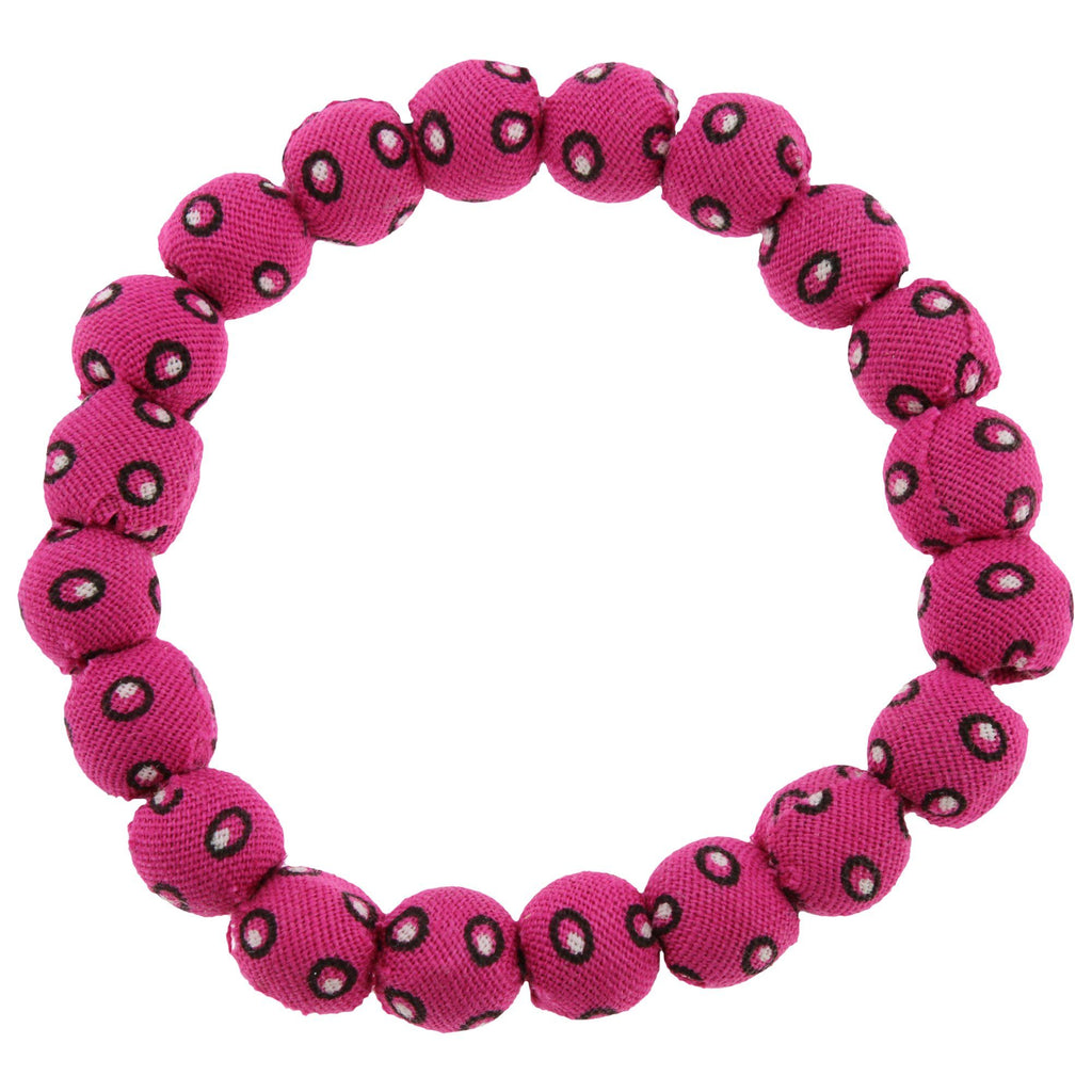 GreaterGood ShweShwe Bead Ball Bracelet - Handmade South African Fabric