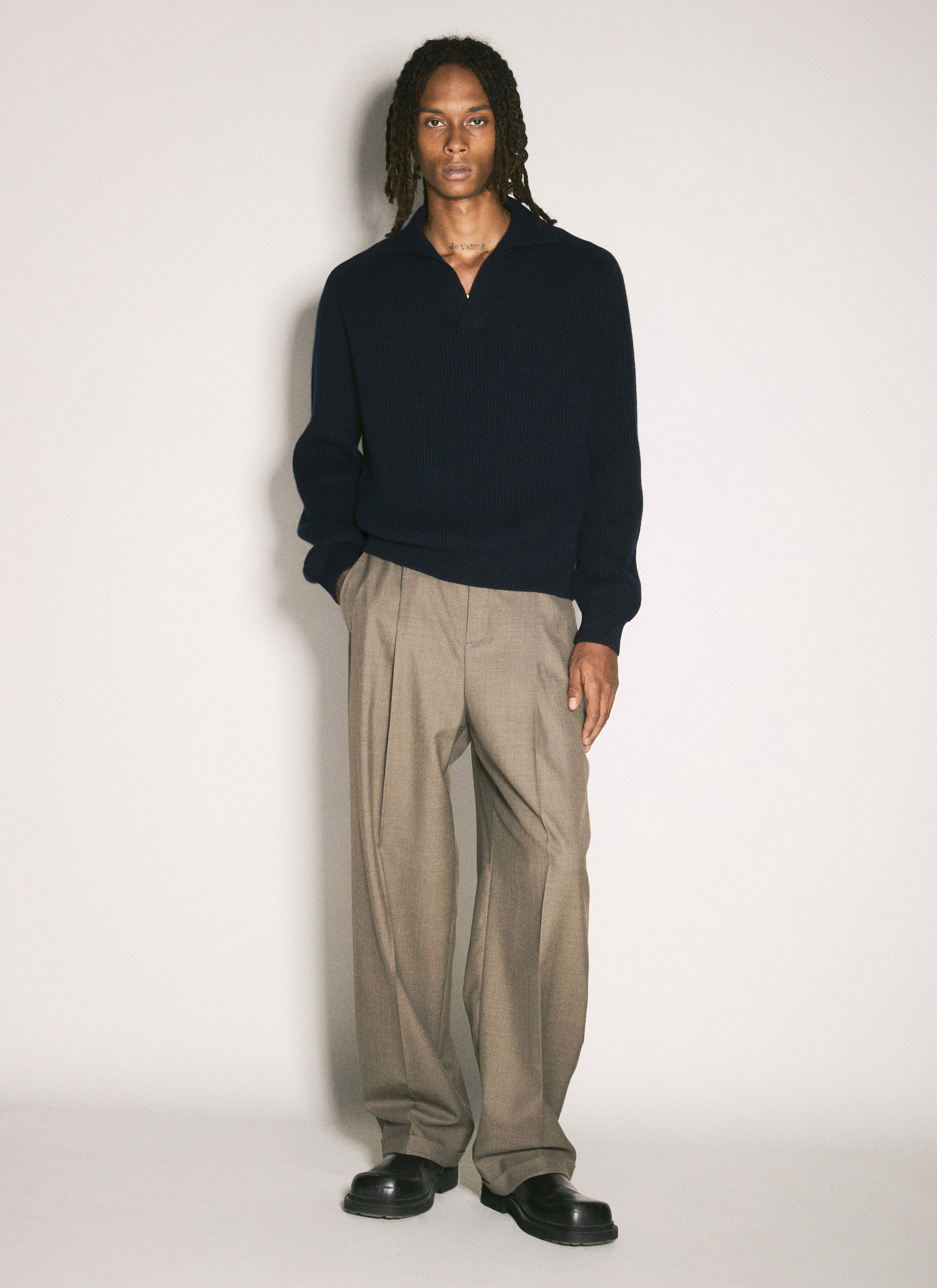 Saint Laurent Men Wool Tailored Pants