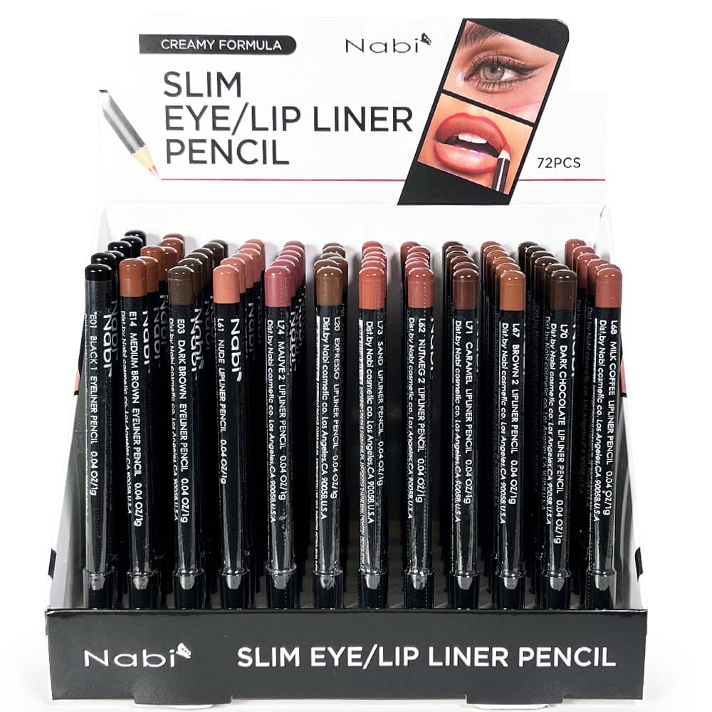 Slim Eye/ Lip Liner Pencil Set B (72 units)