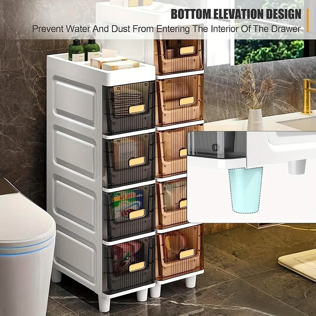 Slimline Multi - Drawer Storage Cabinet – 3, 4, or 6 Layer - PhishStones Products
