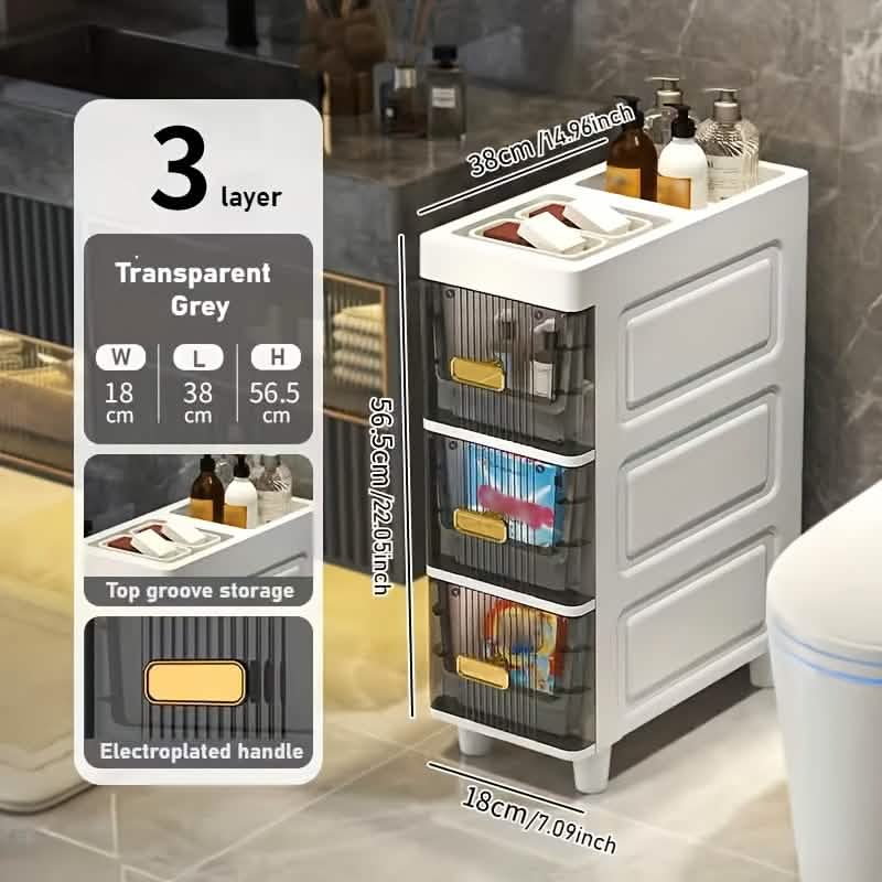 Slimline Multi - Drawer Storage Cabinet – 3, 4, or 6 Layer - PhishStones Products