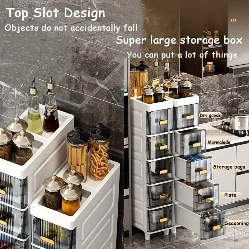 Slimline Multi - Drawer Storage Cabinet – 3, 4, or 6 Layer - PhishStones Products