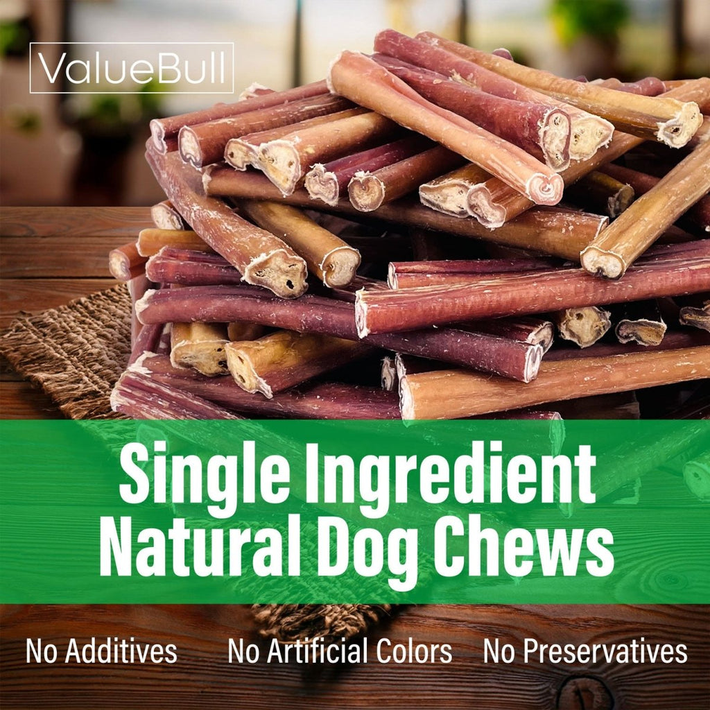 ValueBull Bully Sticks for Large Dogs, Jumbo 6 Inch, 10 Count
