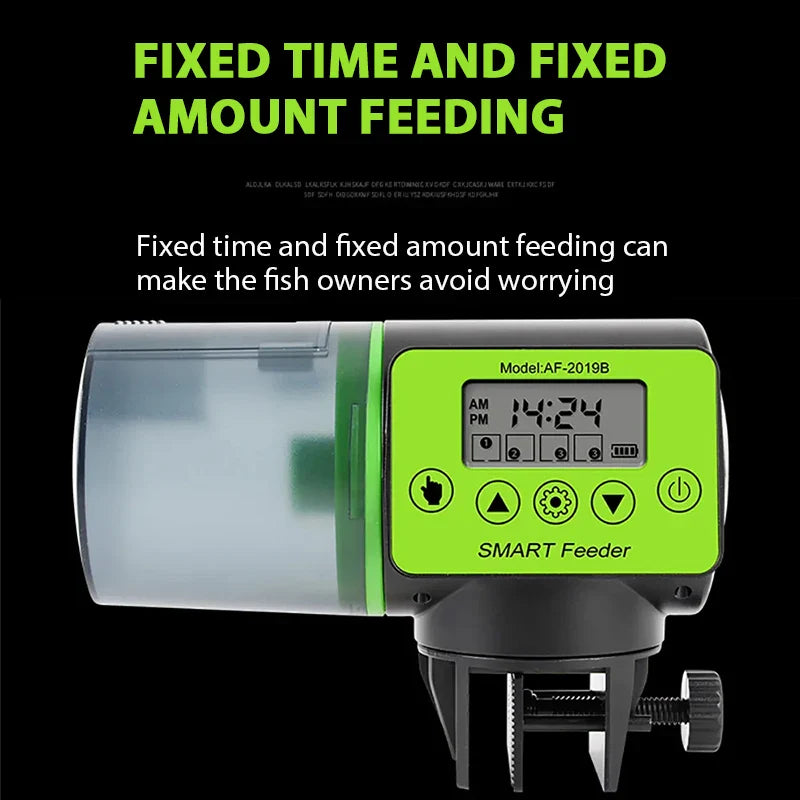 Smart Automatic Fish Feeder with Digital Timer, Electric Aquarium Food Dispenser, 200ml - PhishStones Products