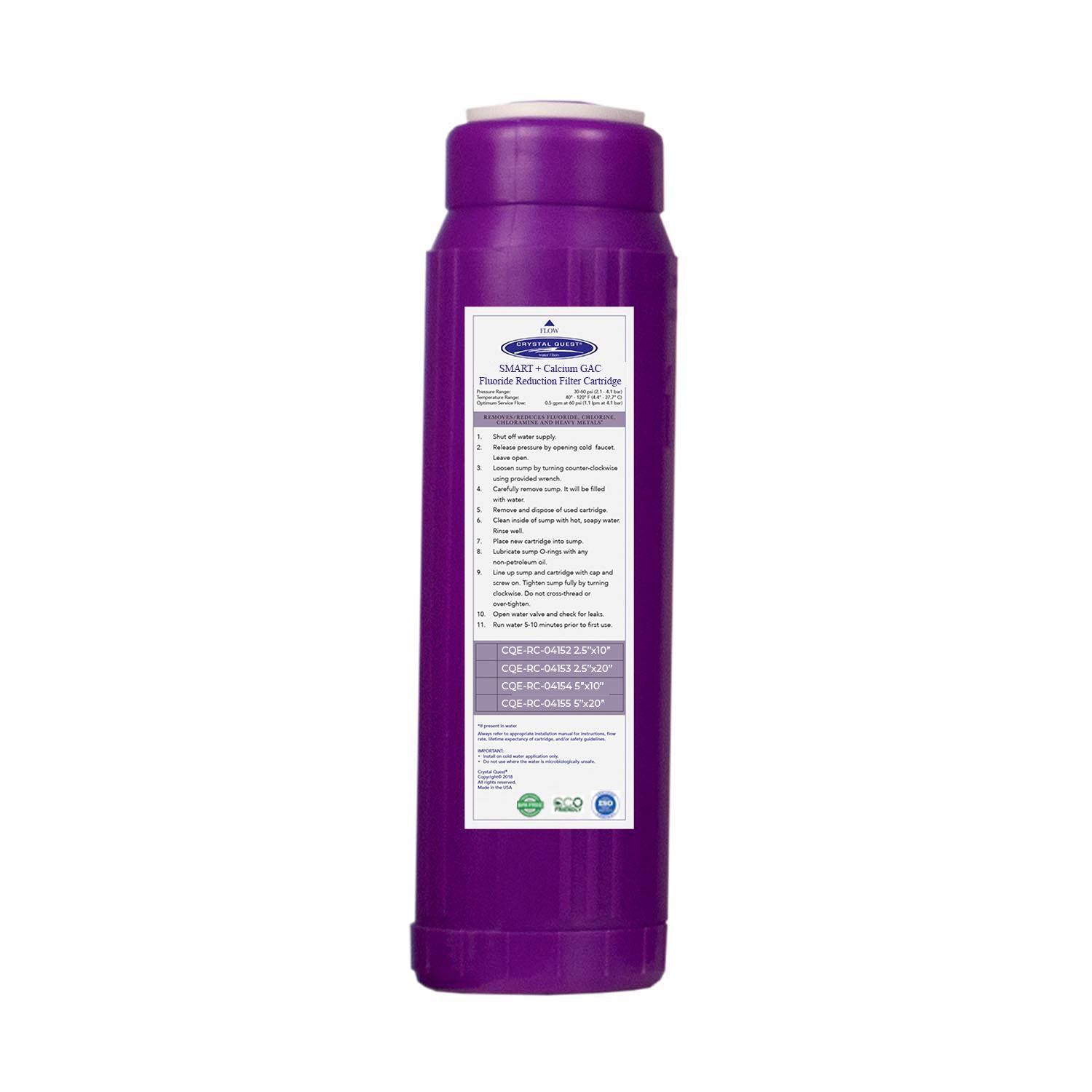 SMART + Calcium GAC Fluoride Reduction Cartridge