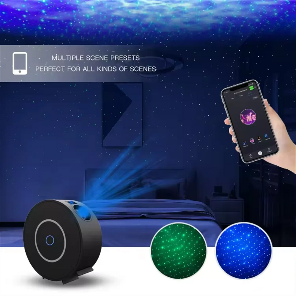Smart LED Starry Sky Projector - WiFi 3D Galaxy Night Light with App & Voice Control, Timer - PhishStones Products