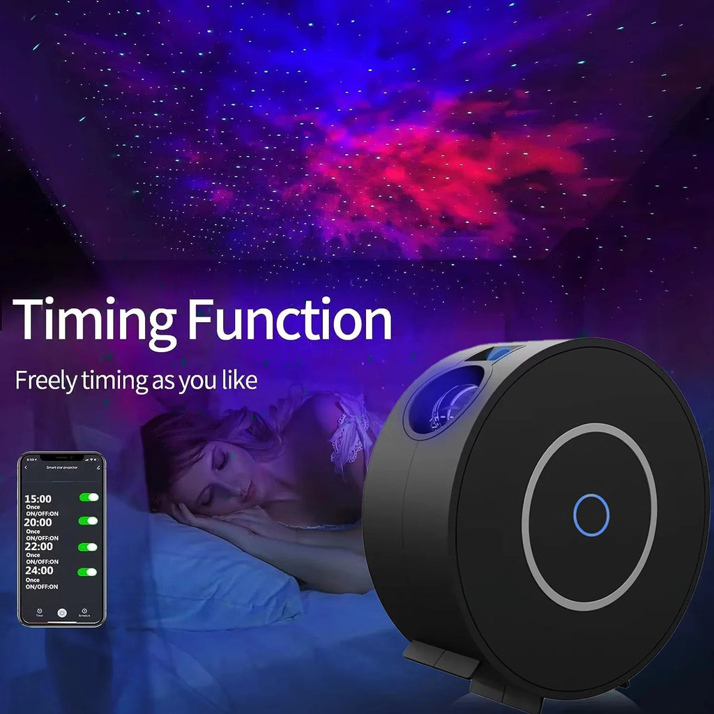 Smart LED Starry Sky Projector - WiFi 3D Galaxy Night Light with App & Voice Control, Timer - PhishStones Products