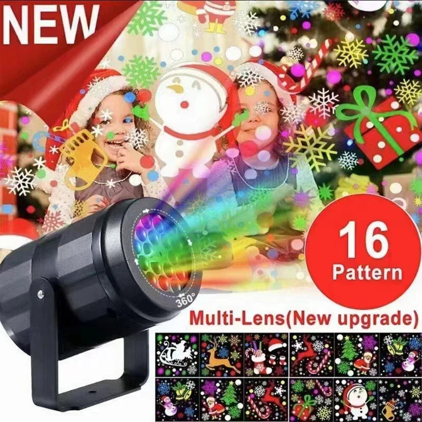 Snowflake USB LED Projector Rotating Light for Outdoor & Indoor Christmas Decor - PhishStones Products
