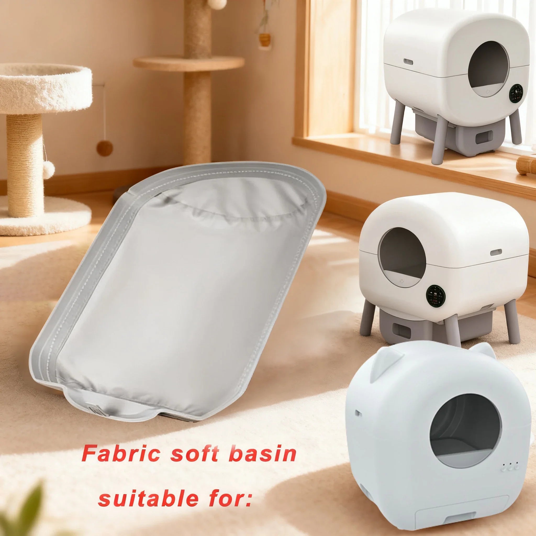 Soft Fabric Liner and Removable Mat for Automatic Cat Litter Box - Replacement Accessories - PhishStones Products