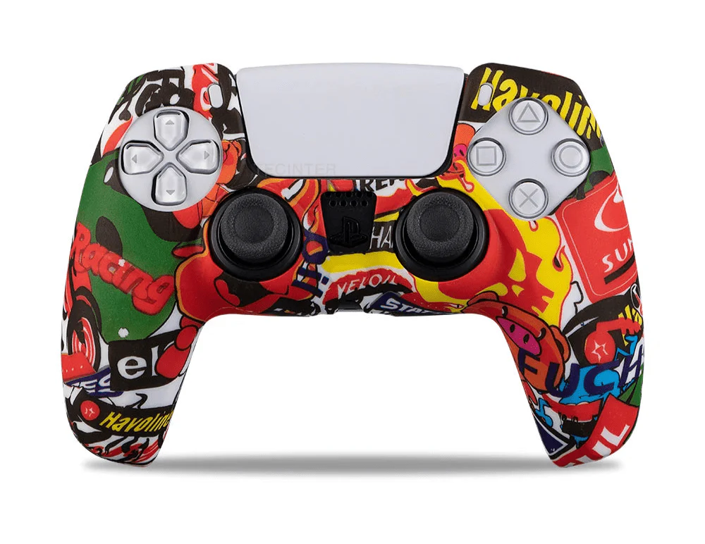 Soft Silicone Controller Cover for PS5 | Anti-Slip Protective Case with Camouflage Design