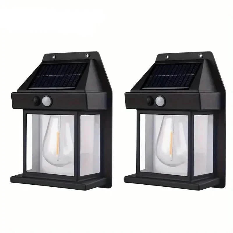 Solar-Powered Motion-Sensor Outdoor Wall Light