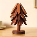Solid Wood Heat - Resistant Table Mats – Tree - Shaped Coasters Set - PhishStones Products