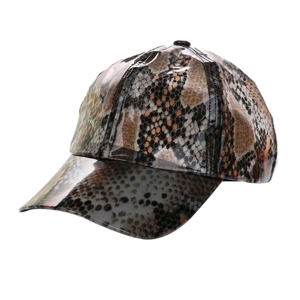 Sophie Snake Skin Pattern Baseball Cap, Animal Print