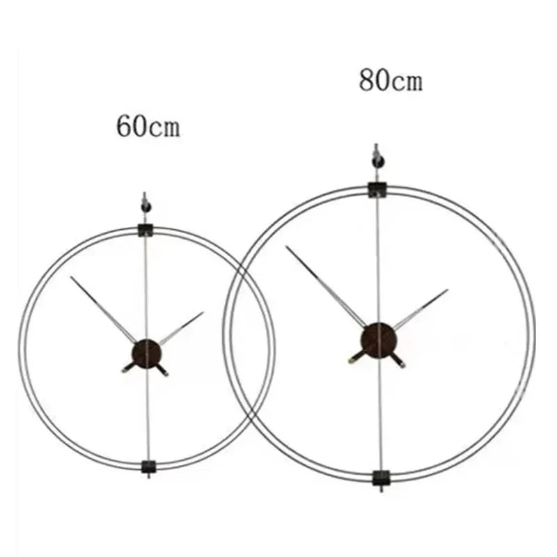 Spanish Minimalist Wall Clock Creative Luxury Living Room Art Clocks Solid Wood Pointer Large Wall Clock Silent Movement Clocks - PhishStones Products