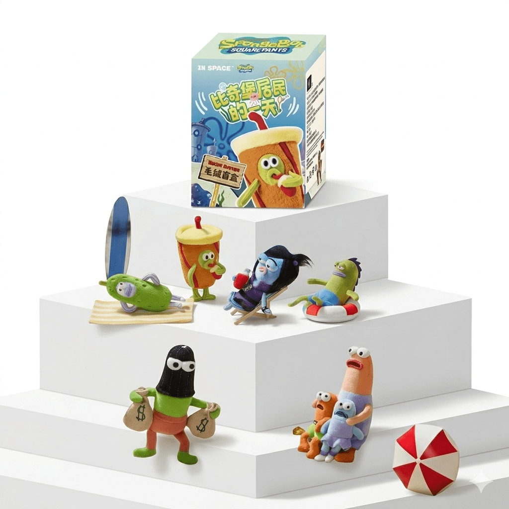 SpongeBob SquarePants Bikini Bottom Residents Series Pendant Plush Blind Box