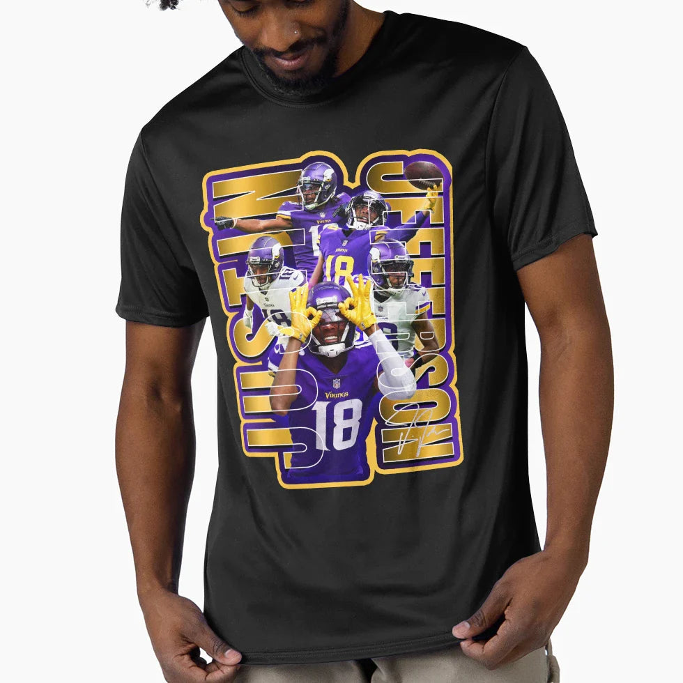 JJ Football Star Artwork T-Shirt - Custom Art Print for Adults