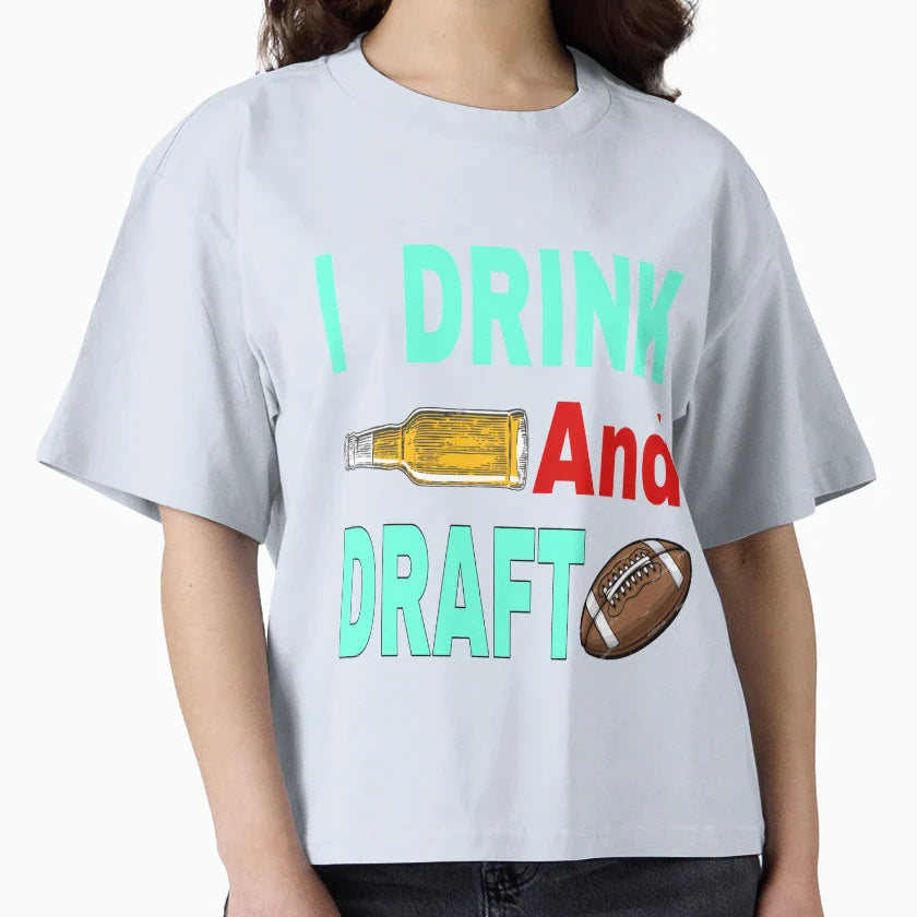 I Drink And Draft T-Shirt - Minimalist Print Men Women