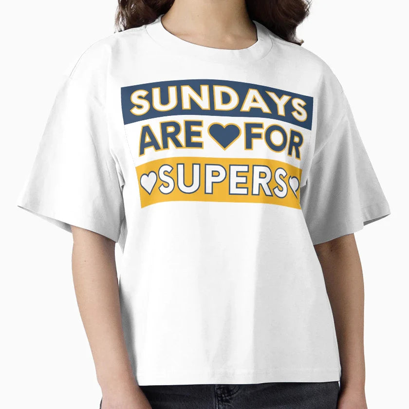 Sundays Are Supers T-Shirt - Minimalist Print Men Women