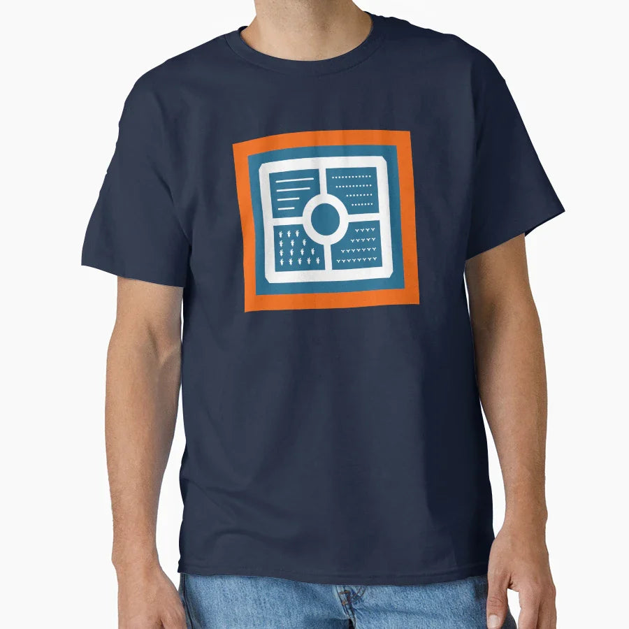Four Fields Army Logo White And Orange T-Shirt - Novelty Apparel Unisex