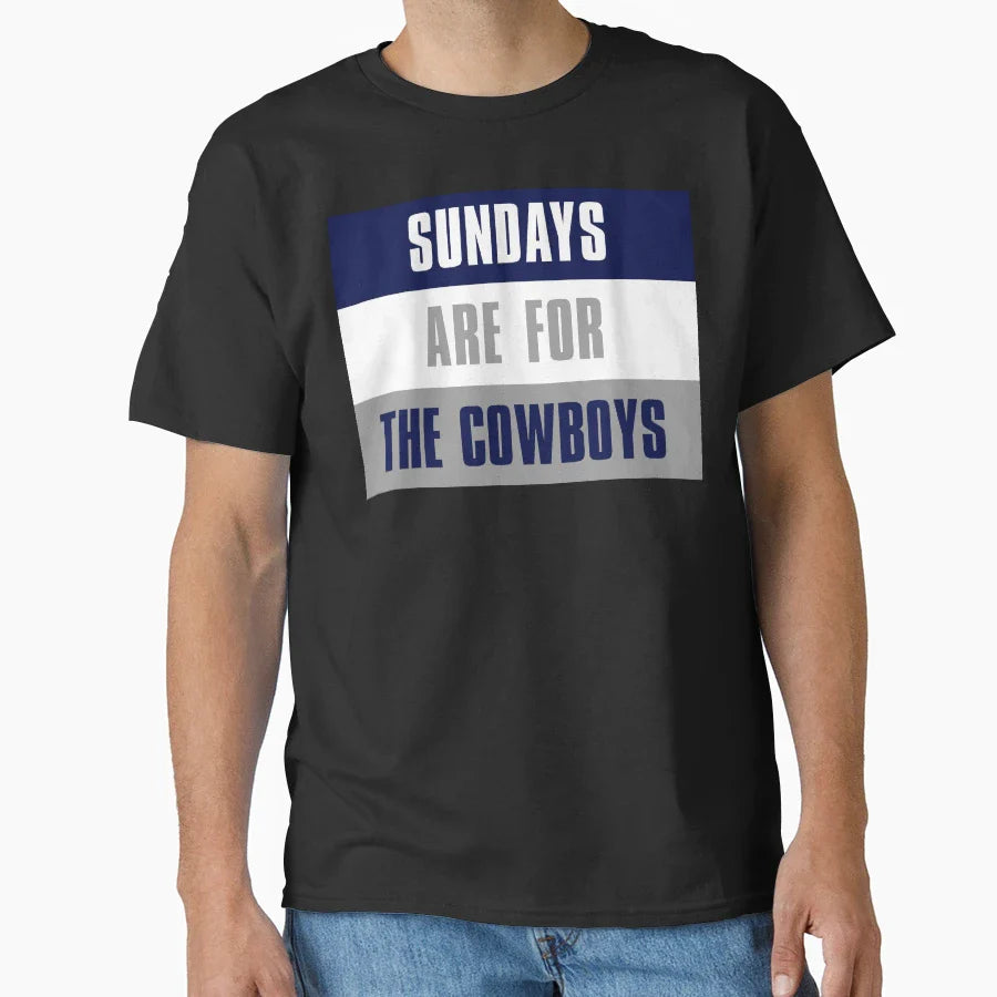 Sundays Are Cowboys Dallas Cowboys T-Shirt - Minimalist Print for Adults