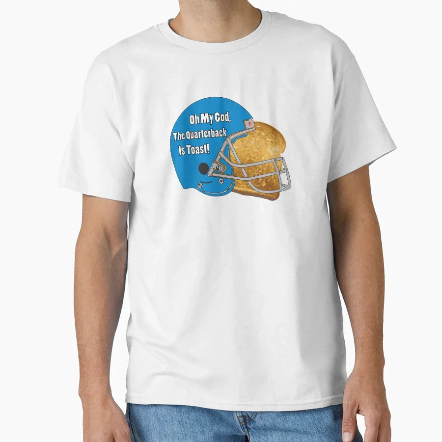 Oh My God Quarterback Is Toast T-Shirt - Trendy Graphic Men Women