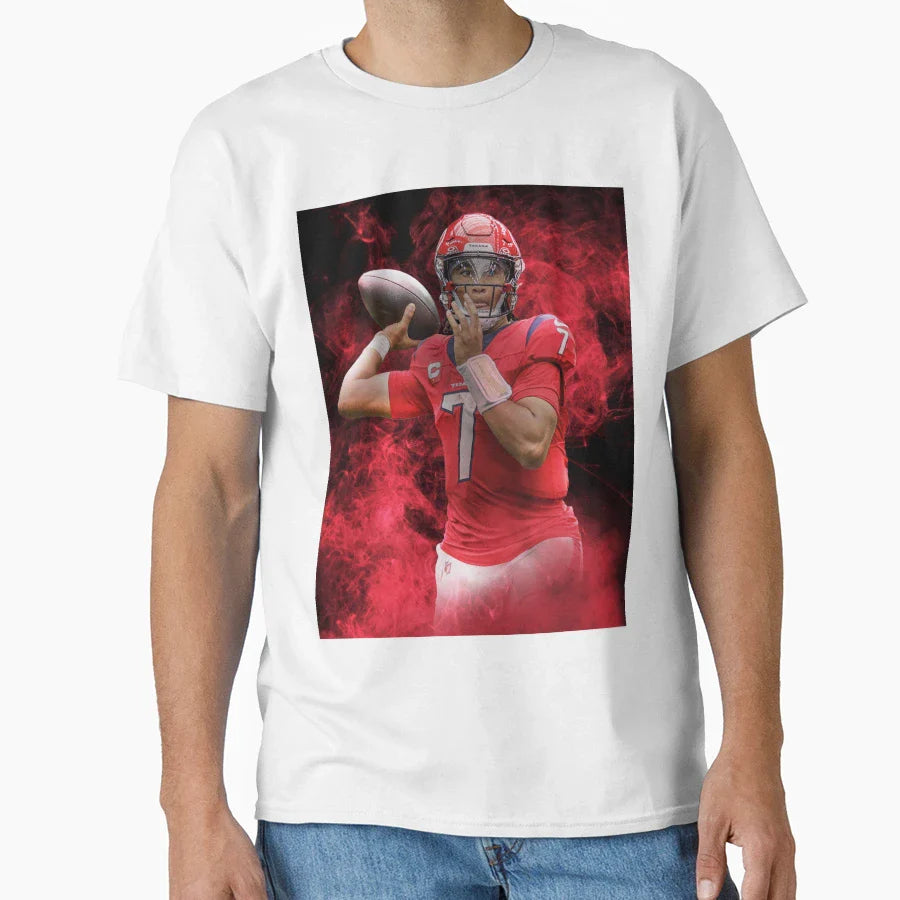 Cj Stroud Houston Sports Art T-Shirt - Streetwear Style for Adults
