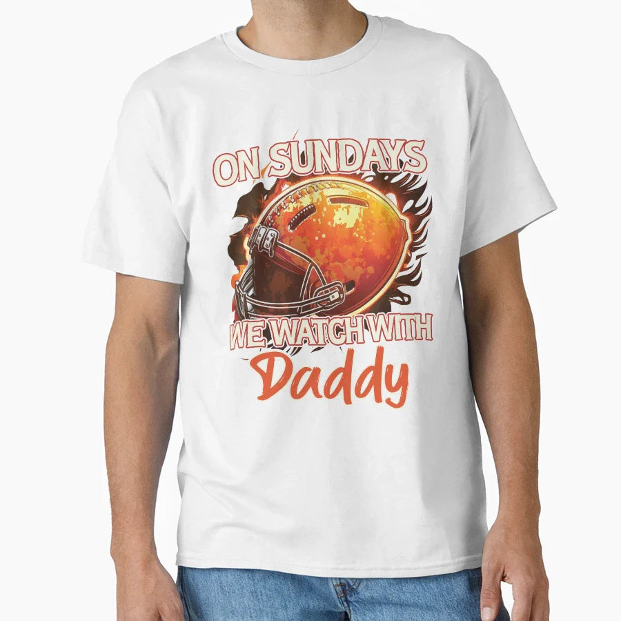Sunday Football Daddy Fan Sundays We T-Shirt - Streetwear Style for Adults