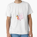 Colorful Football Player Running T-Shirt - Unique Graphic for Adults