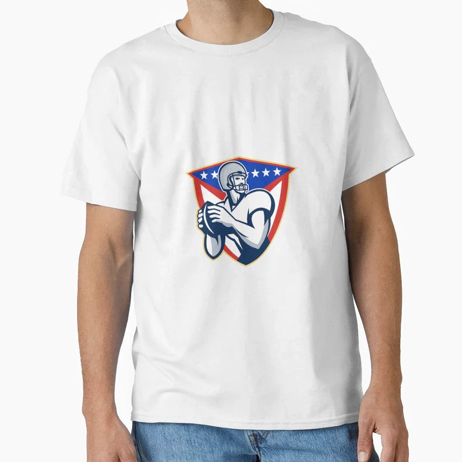 American Football Quarterback Throw T-Shirt - Fun Novelty Design Unisex