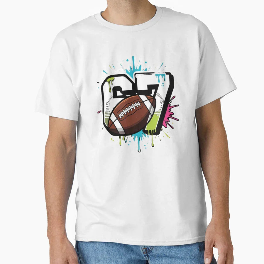 Football 67 Six Seven Funny Gen Alpha T-Shirt - Unique Graphic for Adults