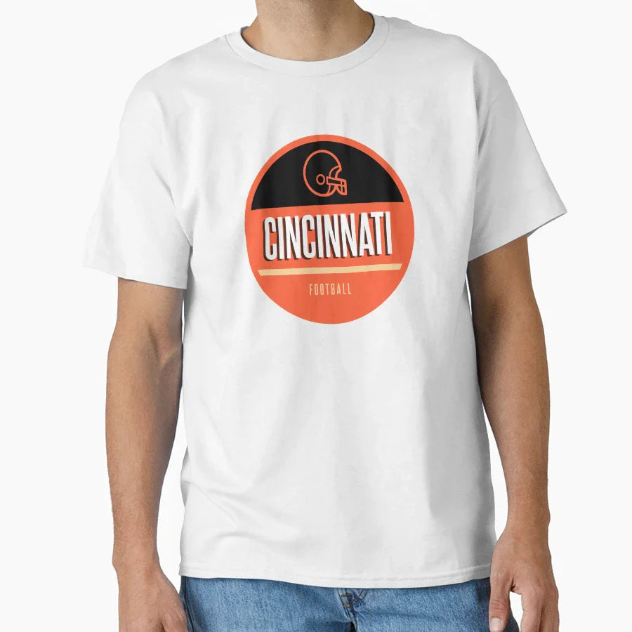 Cincinnati Football T-Shirt - Minimalist Print for Adults