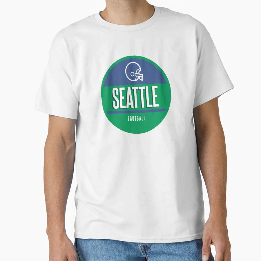 Seattle Football T-Shirt - Custom Art Print Men Women