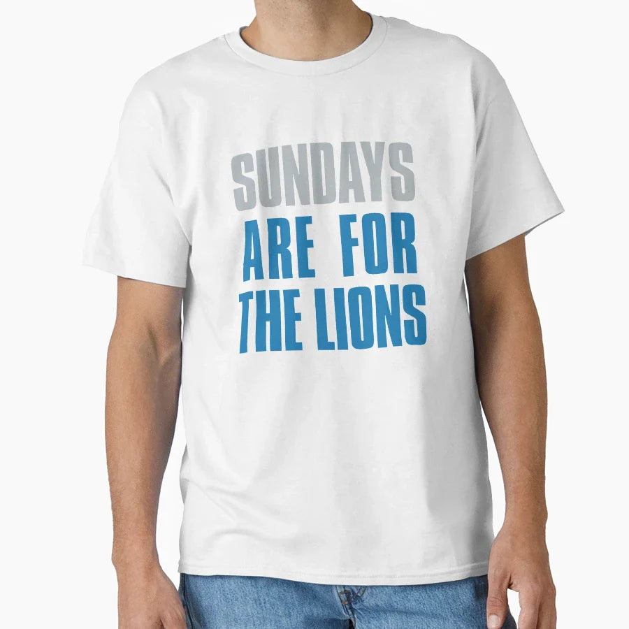 Sundays Are Lions Detroit T-Shirt - Casual Everyday Wear for Adults