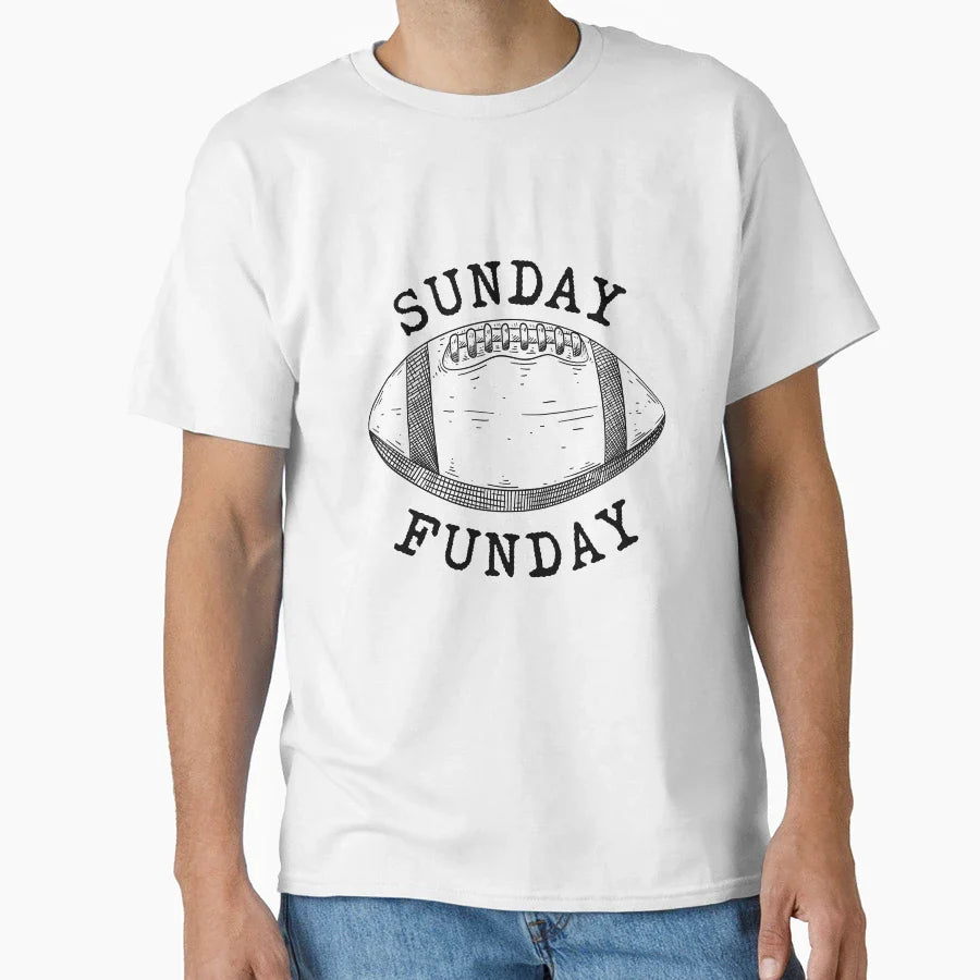 Sunday Funday Football T-Shirt - Fun Novelty Design Unisex